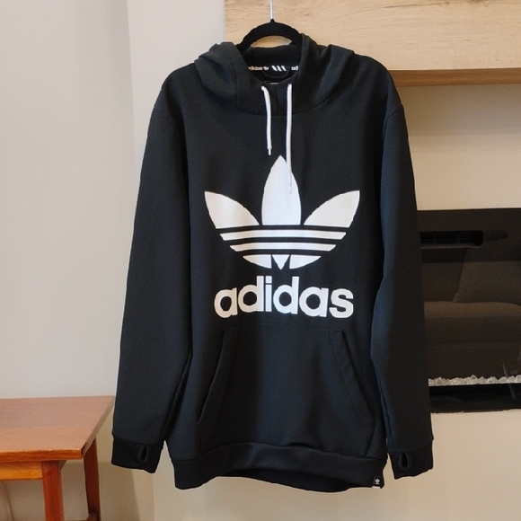 Adidas Black and White Men's Hoodie Size Large - Picture 1 of 15